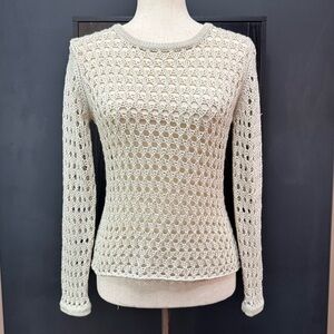 Forever 21 Beige Open-Knit Sweater